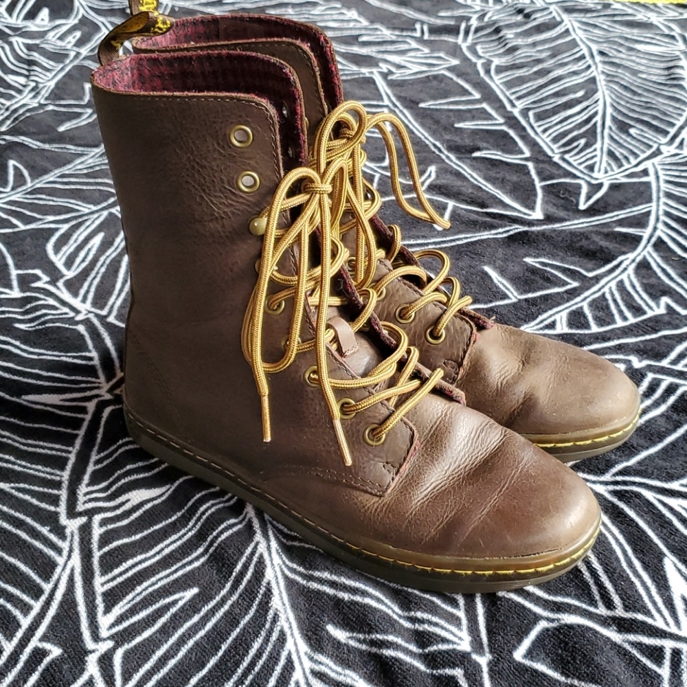 Dr. Marten Brown Leather Tehani Lace Up Boots